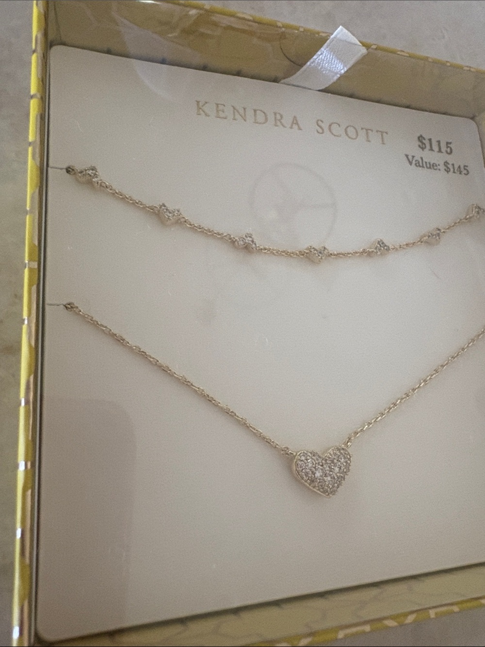 Kendra Scott Gold Layered Heart Necklace Set - Picture 5 of 8